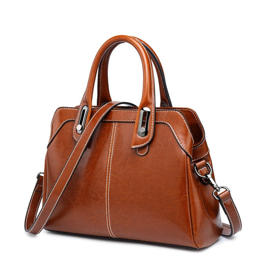 Vintage Business Genuine Leather Luxury Handbags